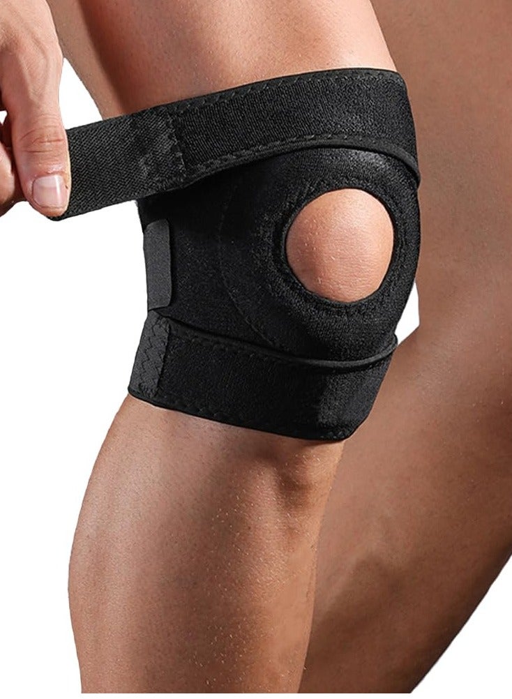 ترينفي دعامة ركبة قابلة للتعديل مع ضغط مزدوج ودعم للرضفة، دعامة ركبة من النيوبرين لحماية الغضروف الهلالي، وتخفيف آلام الرباط الصليبي الأمامي والرباط الجانبي الإنسي، مثبت ركبة رياضي قابل للتهوية للجري وكرة السلة وركوب الدراجات (للرجال والنساء). - Image 1